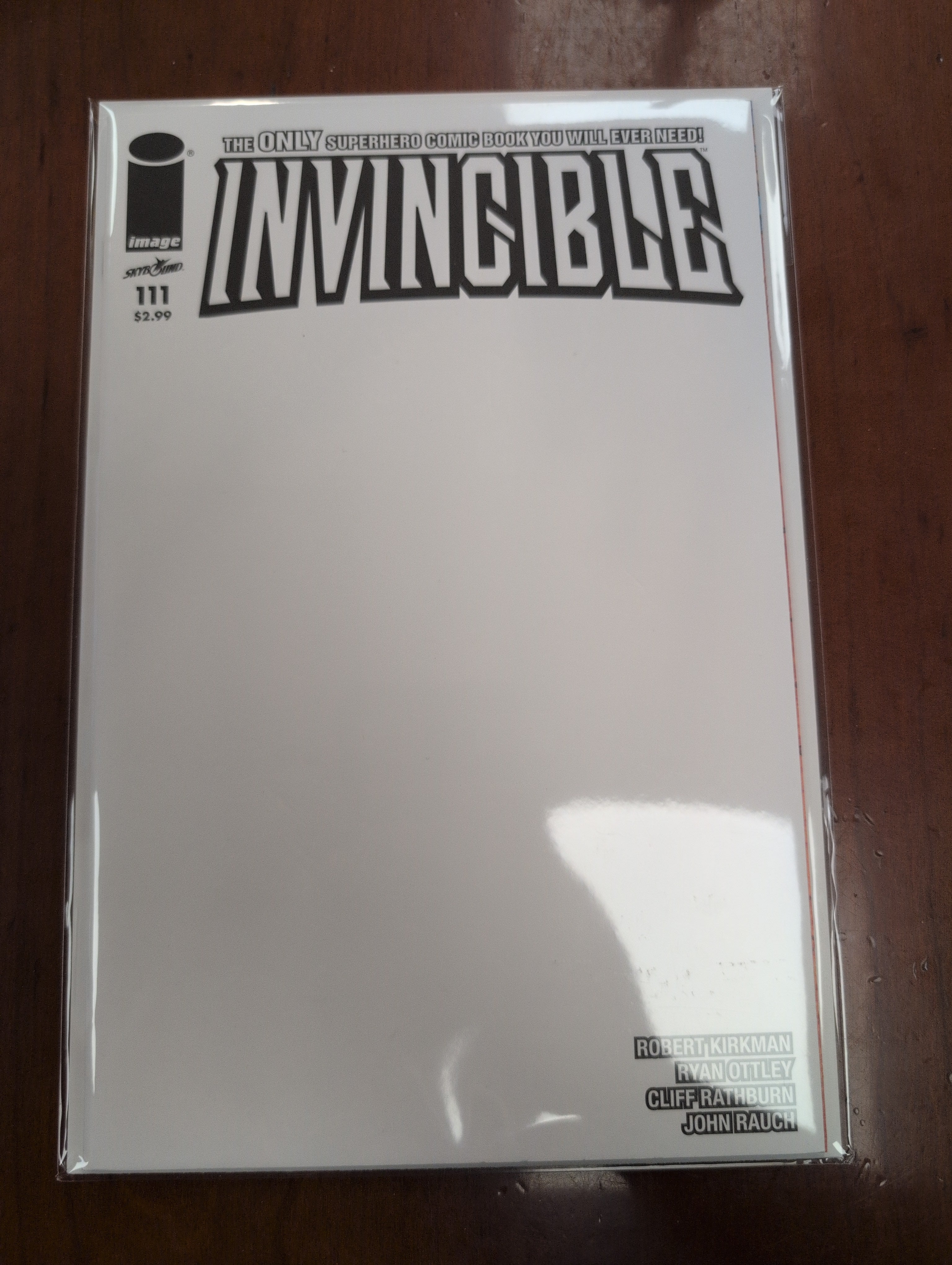 Invincible #111 blank sketch cover