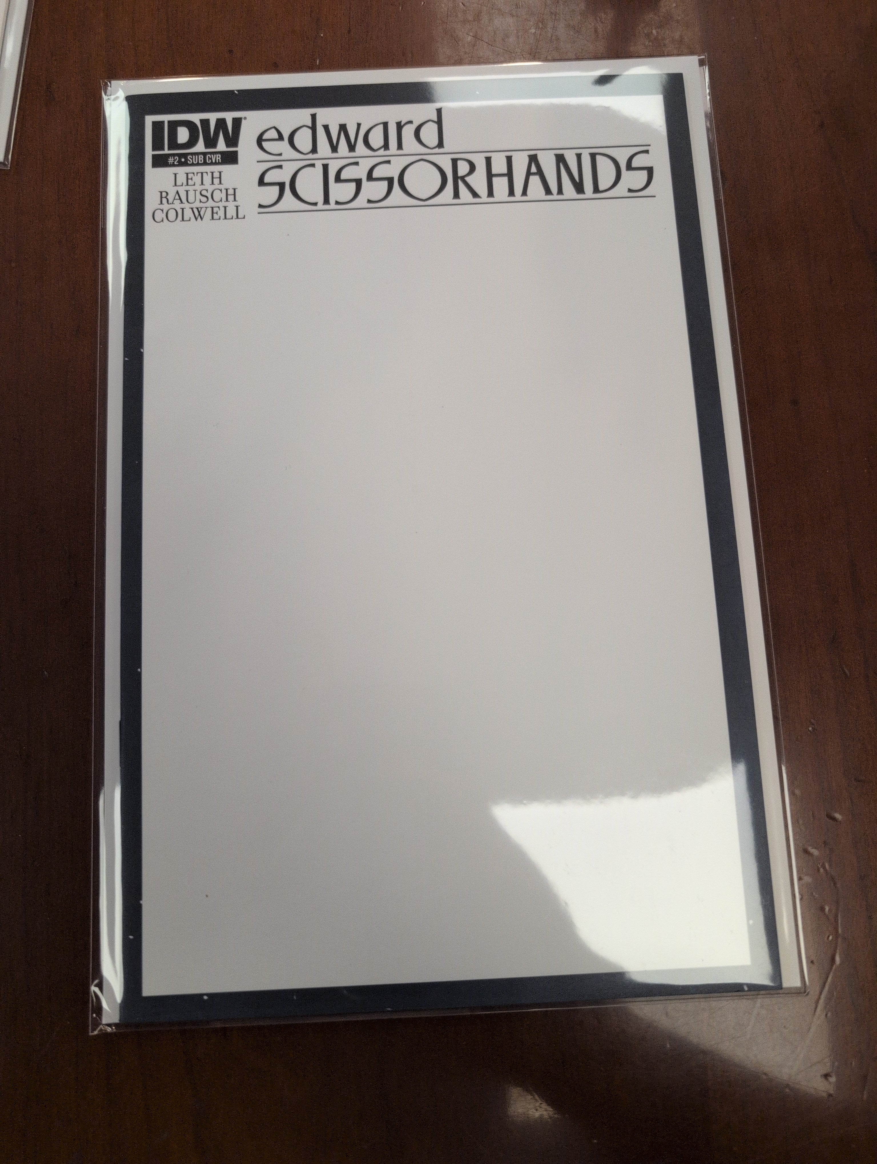Edward scissorhands #2 blank sketch cover