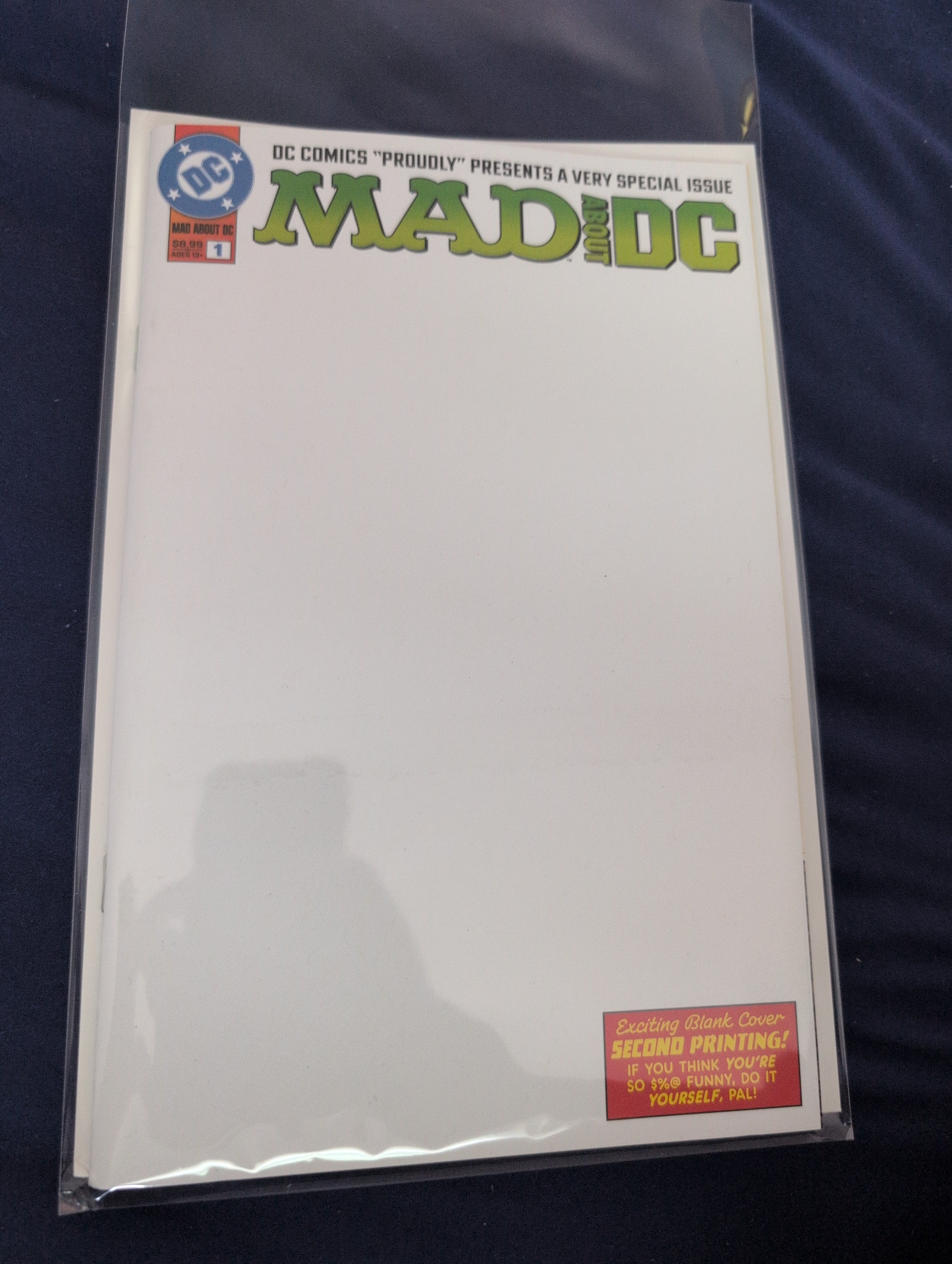 Mad about DC #1'blank sketch cover