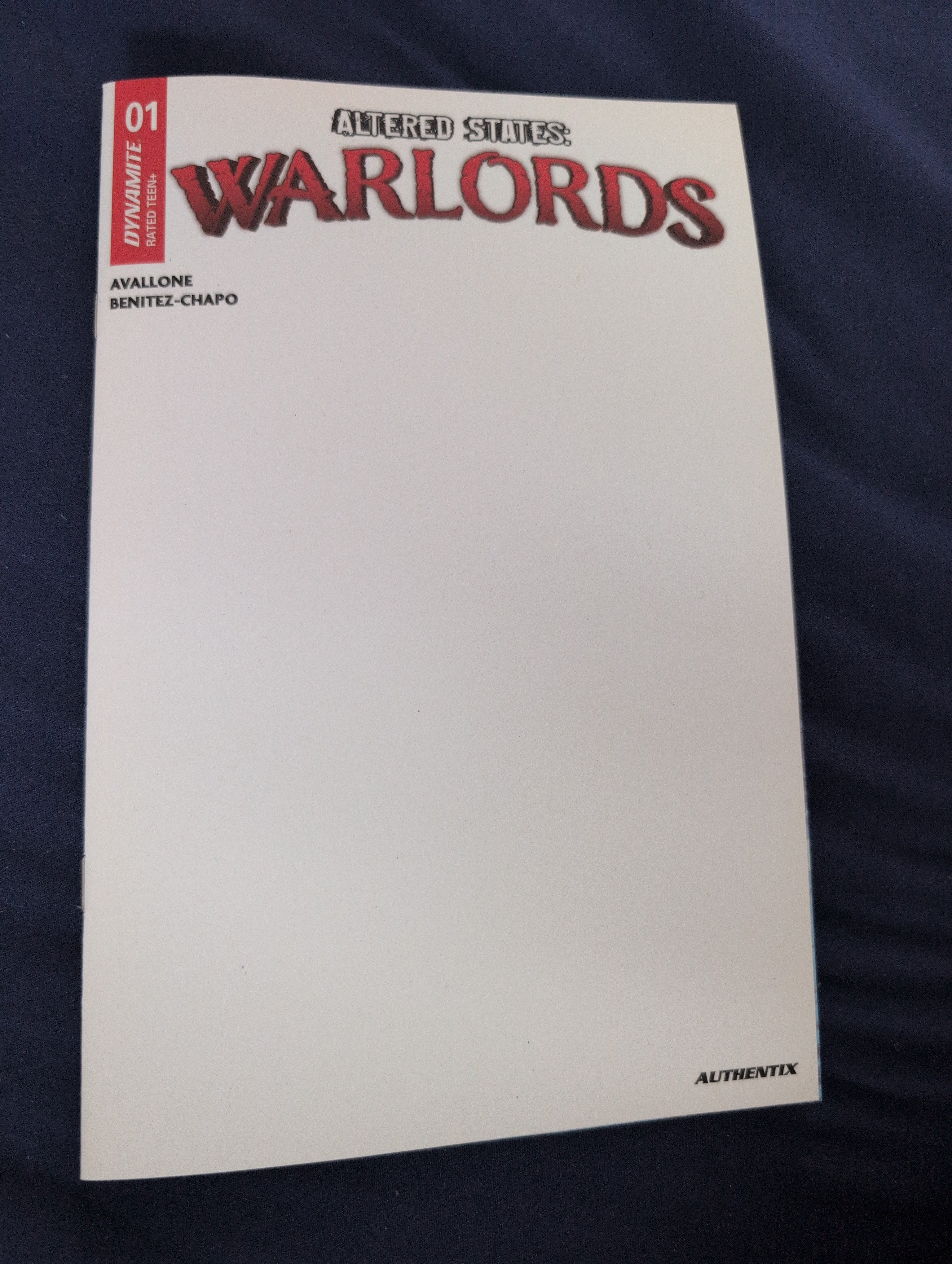 Altered States: Warlord #1 blank sketch cover