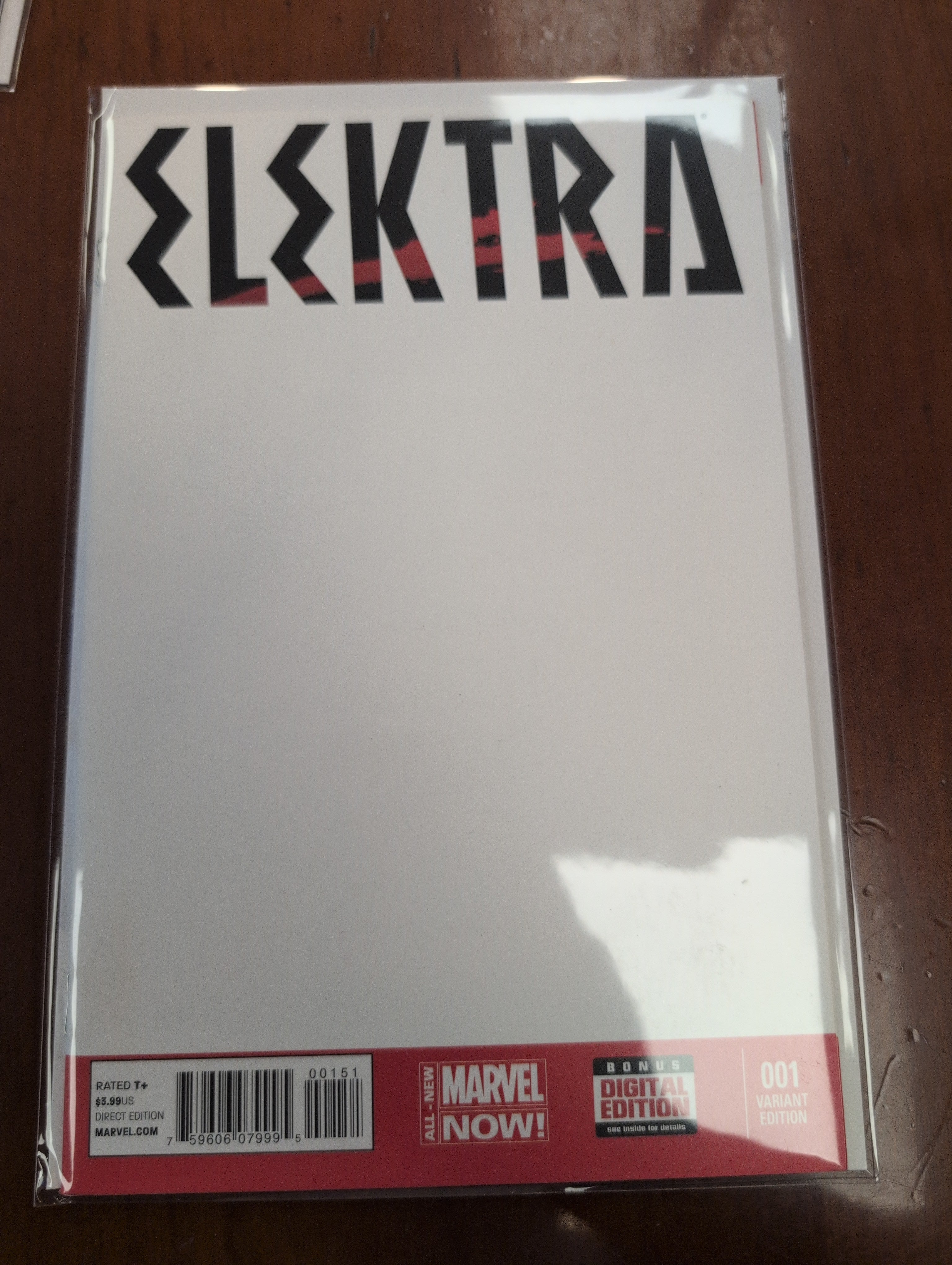 Elektra #1 blank sketch cover